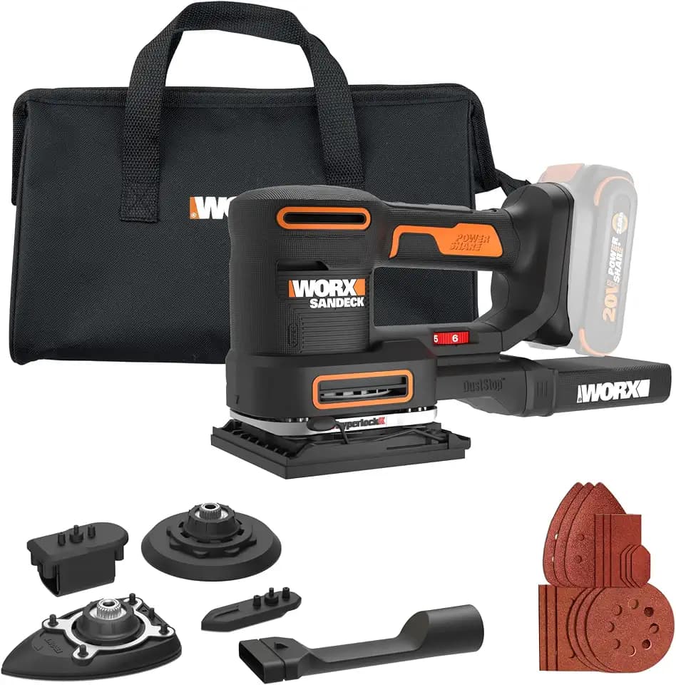 WORX Cordless Multi Sander, 20V 5-in-1, WX820L.9