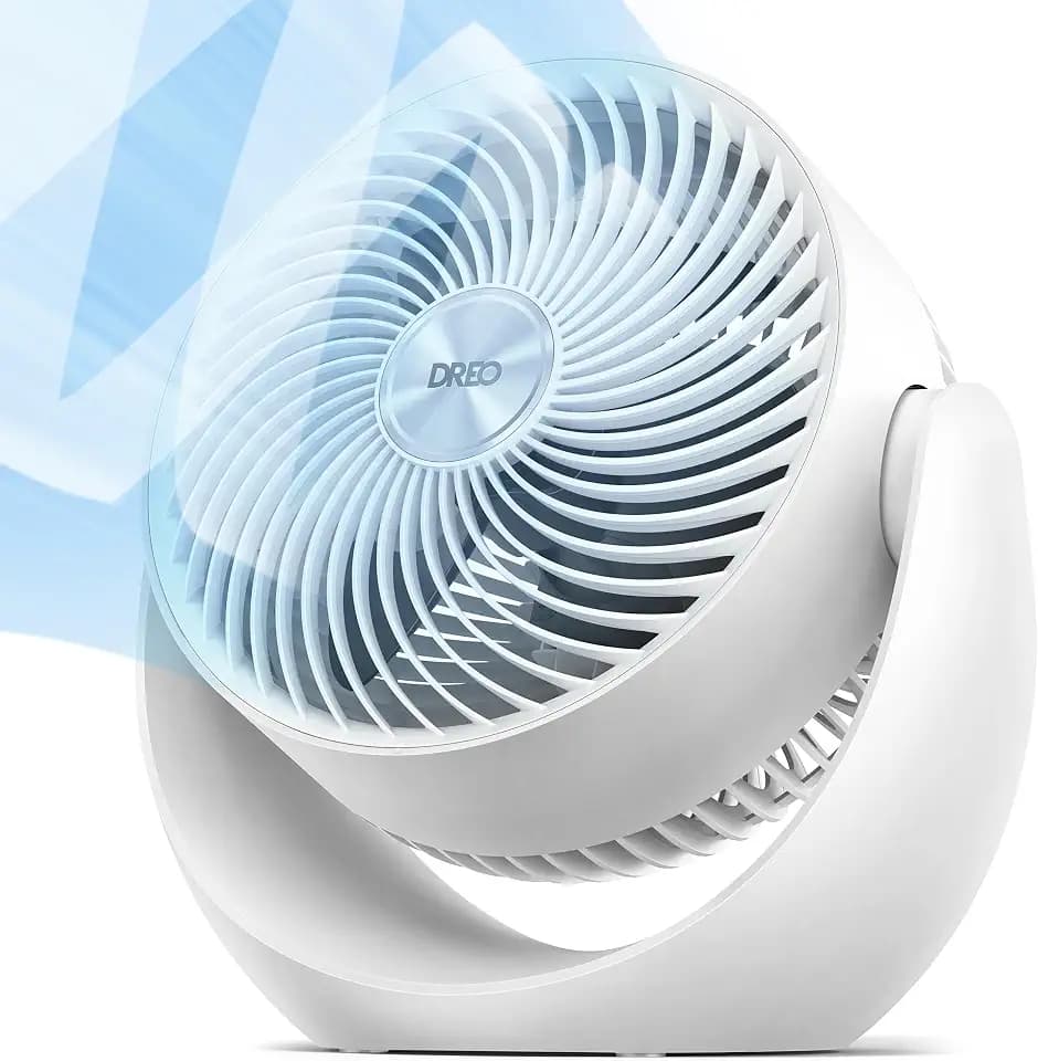 DREO Fan for Bedroom, Table Air Circulator for Whole Room, 11 Inch, 60ft Strong Airflow, 120° adjustable tilt, 20db Low Noise, Quiet, 3 Speeds, Desk Fan for Home,Office, Kitchen