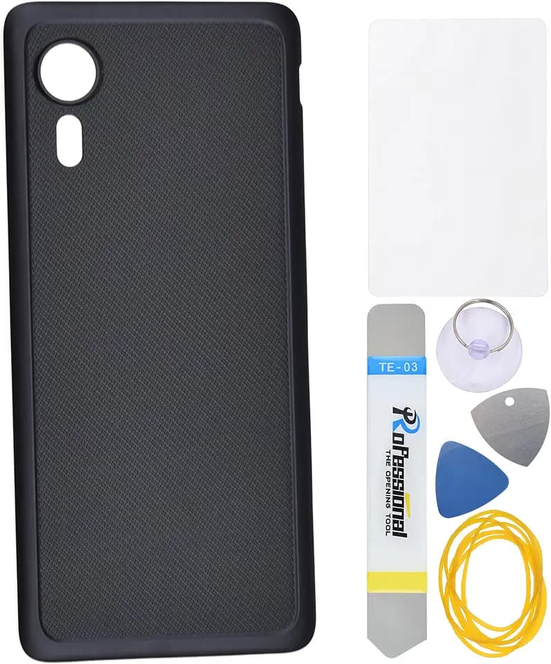 Rückabdeckung mit wasserdichter Dichtung und vorgeschnittenem Kleber für Samsung Galaxy XCover 5, Schwarz
