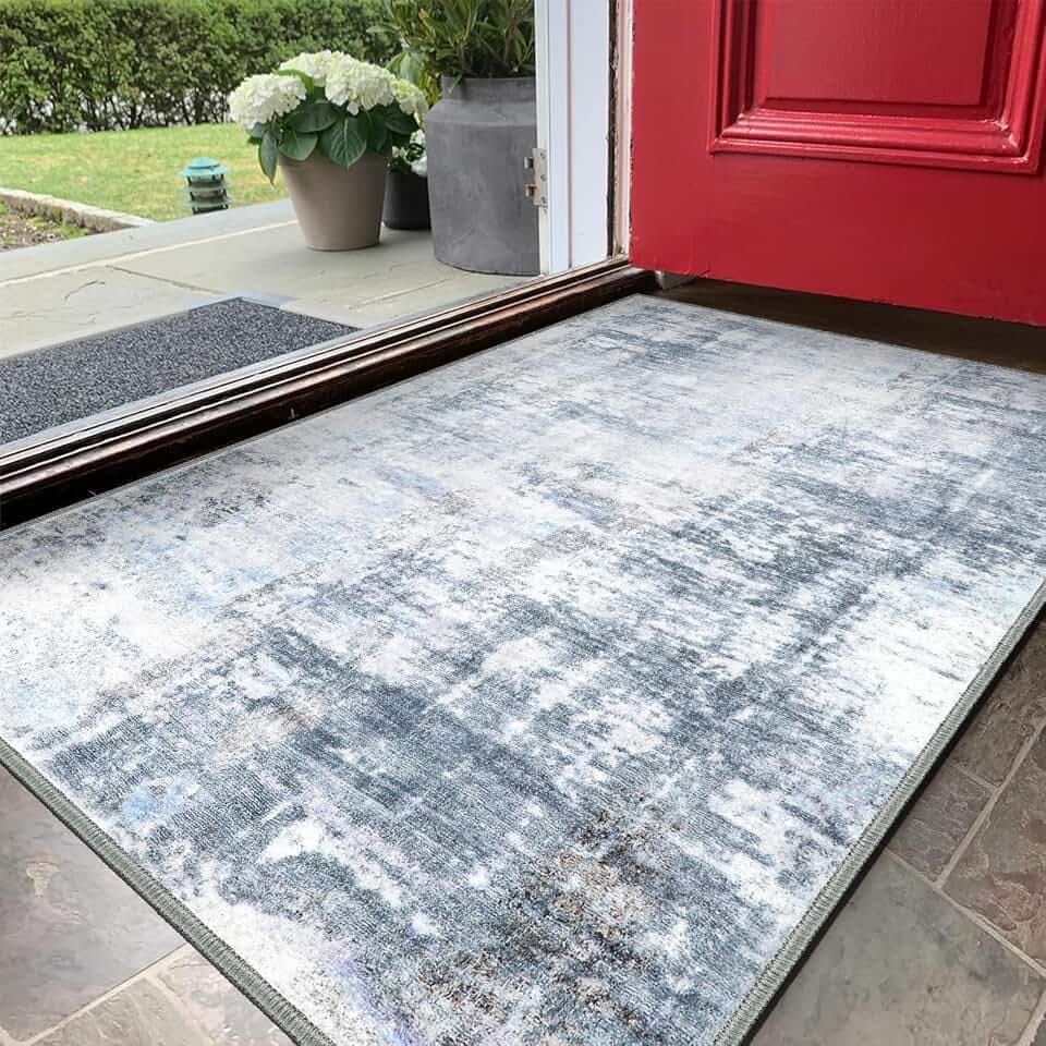 Door Mat, Front Indoor Doormat 24"x36" Non Slip Entryway Rug Indoor, Washable Small Rug for Bedroom Kitchen Bathroom Laundry Low Profile(2x3 Feet)