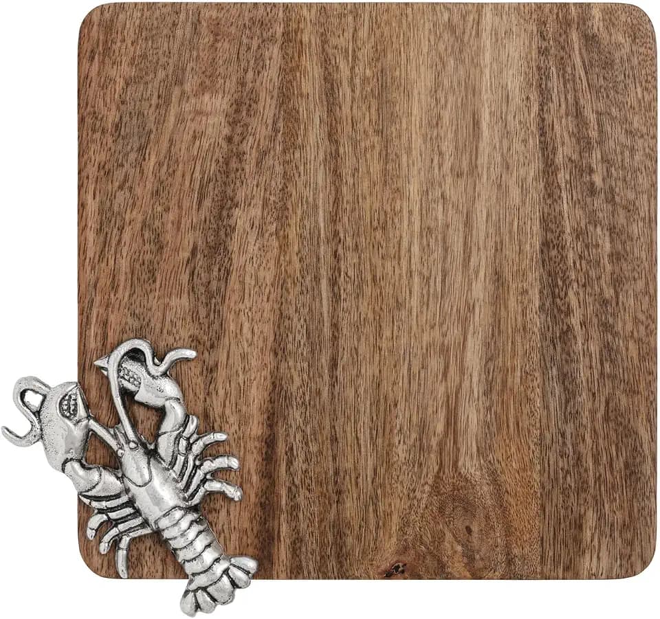 Mud Pie Brown Mango Wood Lobster Icon Board