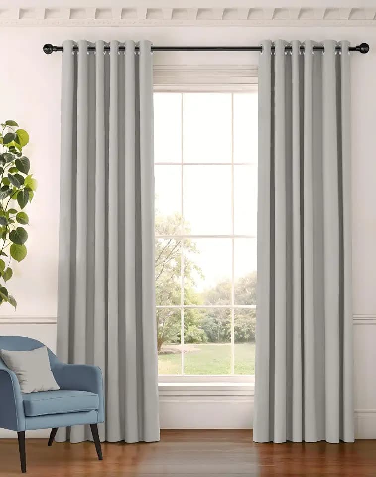 Casableu Sunblock Blackout Curtains for Bedroom Long 2 Panels, Thermal Insulated Room Darkening Curtains with Grommets, Soft Window Drapes for Living Room (Cream, 50" W x 84" L (Pack of 2))