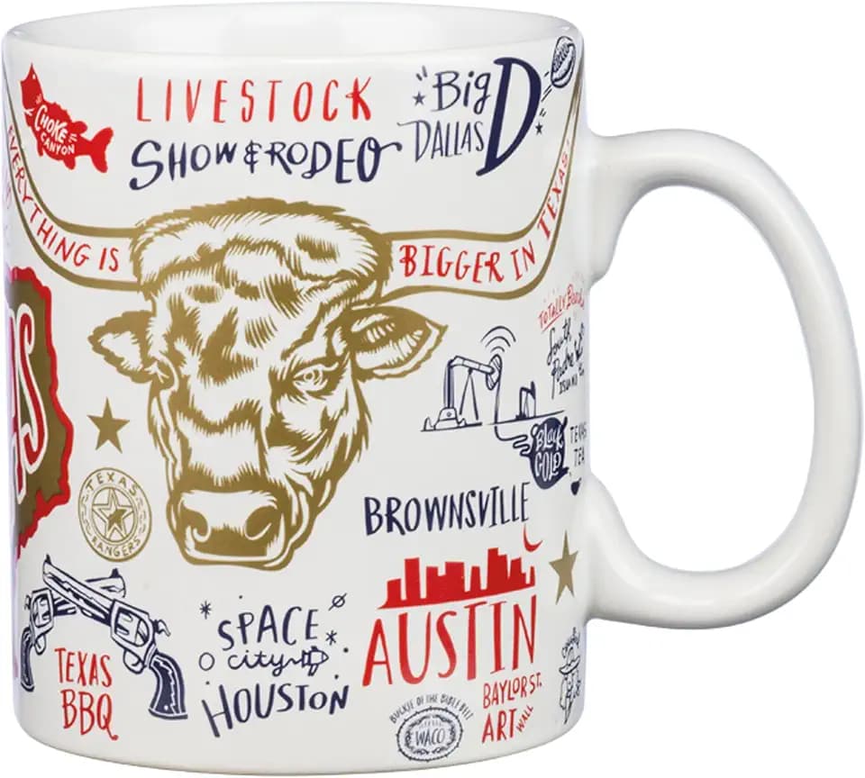 Primitives by Kathy 33554 Lol Made You Smile Coffee Mug, 20-Ounce, Texas