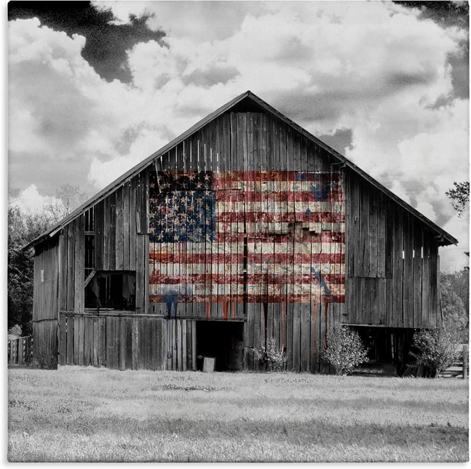Stupell Industries 'Patriotic Rustic Barn'| Canvas Art