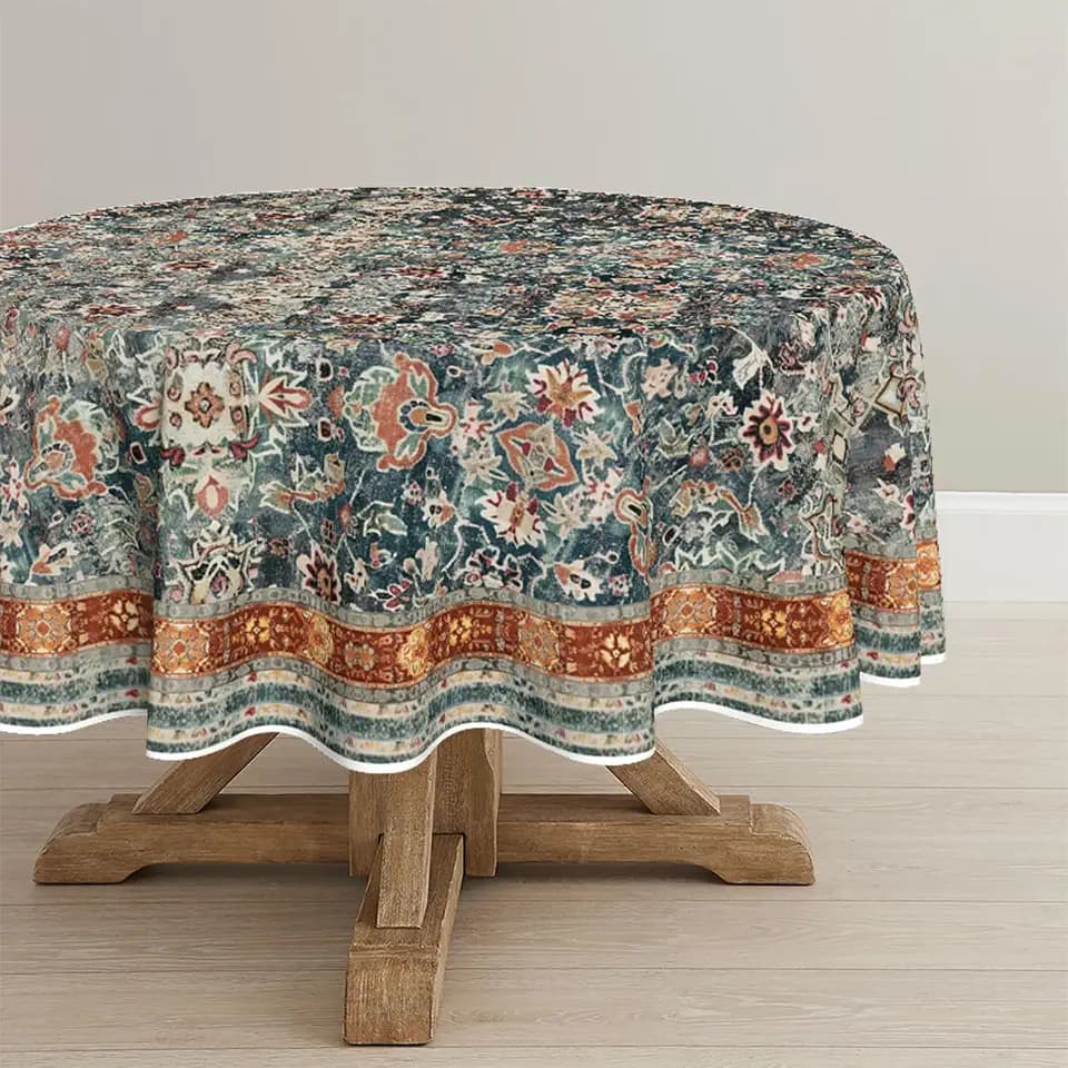 Horaldaily Vintage Boho Style Tablecloth 60x60 Inch Round