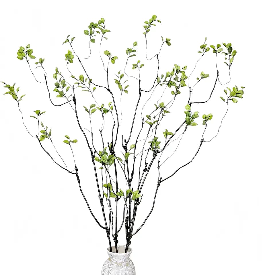 4pcs Long Faux Stems for vase,47.2 Inch Fake Branches for vase Filler Decoration,Artificial Greenery Stems with Fake Leaves,Fake Plants Indoor,Faux Greenery for centerpieces,greenery for table decor