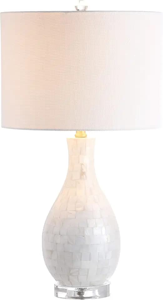 JONATHAN Y Josephine 26.5" Mother of Pearl Seashell Table Lamp, White