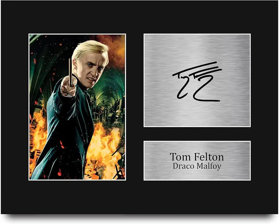 HWC Trading Tom Felton Draco Malfoy Gifts Printed Signed Autograph Picture for Movie Memorabilia Fans - US Letter Size