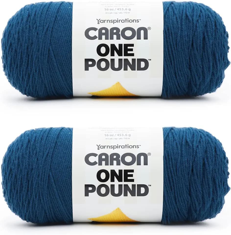 Caron One Pound Soft Yarn for Crocheting & Knitting, Ocean, 2-Pack