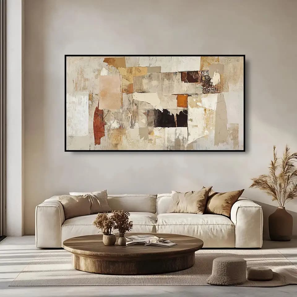 Large Wall Art, Black Metal Framed Canvas Prints, Waterproof Crystal Surface Artwork, Modern Minimalist Style Paintings for Bedroom Living Room Office Dining Room Hallway 29x58 Inches