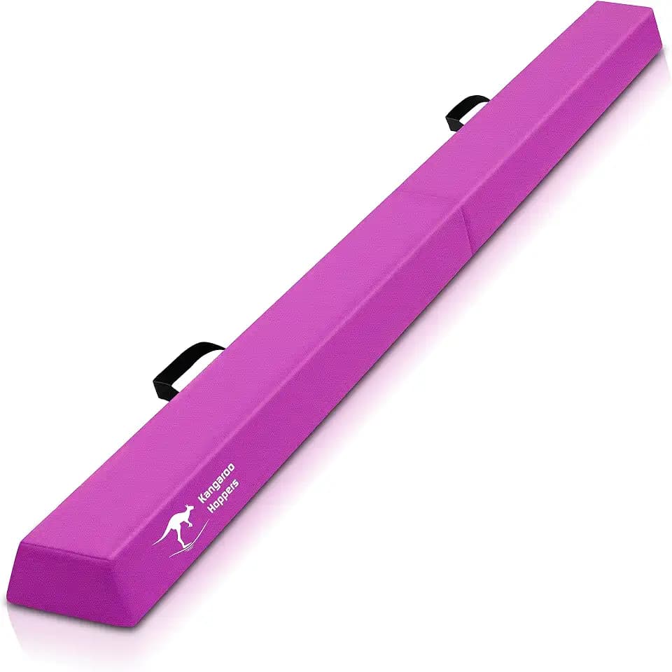 Kangaroo Hoppers Folding & Adjustable Balance Gymnastics Beam for Kids Ages 3-12
