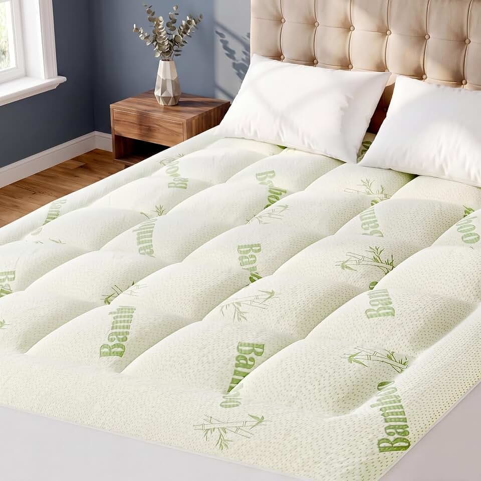 Sweetcrispy Twin Mattress Topper, Pillow Top Bed Topper