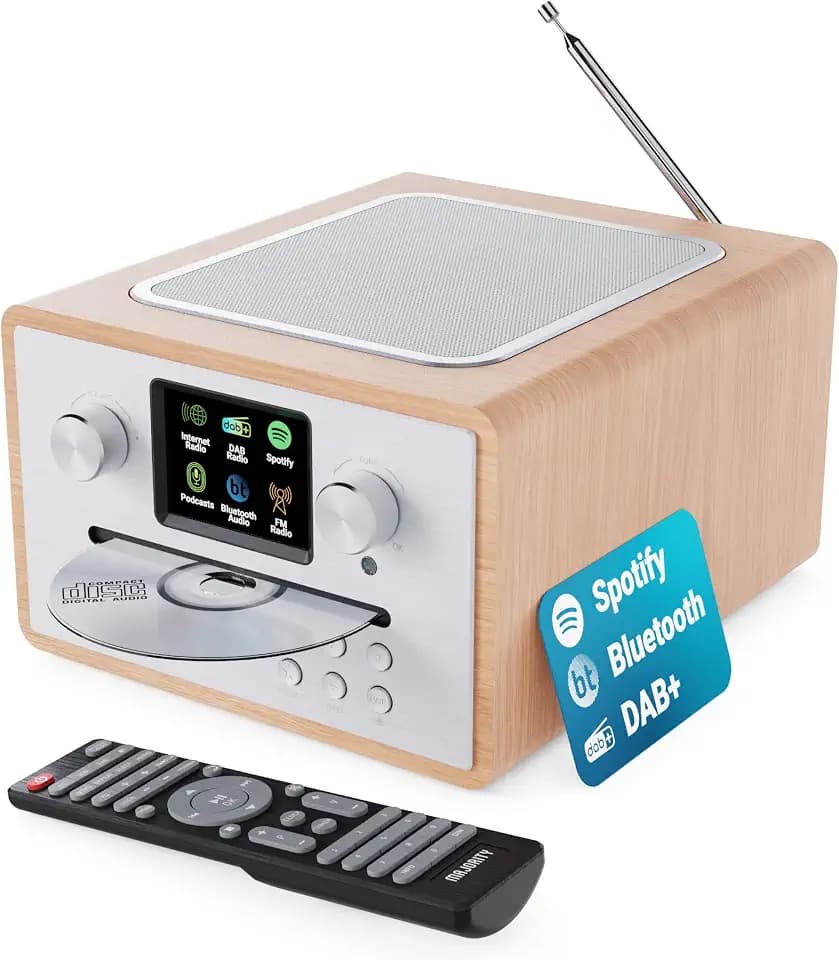 Majority Homerton Internetradio WLAN mit CD-Player, DAB+ UKW, Bluetooth