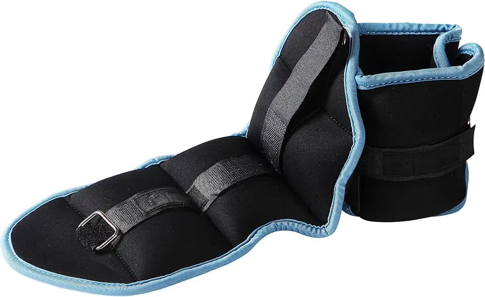 JFIT Ankle Weights - Ankle Weight Pair 10 Weight and Bundle Options - 0.5 to 8 lbs. Each (Set of 2) Adjustable Straps – Comfortable, Breathable, Moisture Absorbent Weight Straps for Men and Women