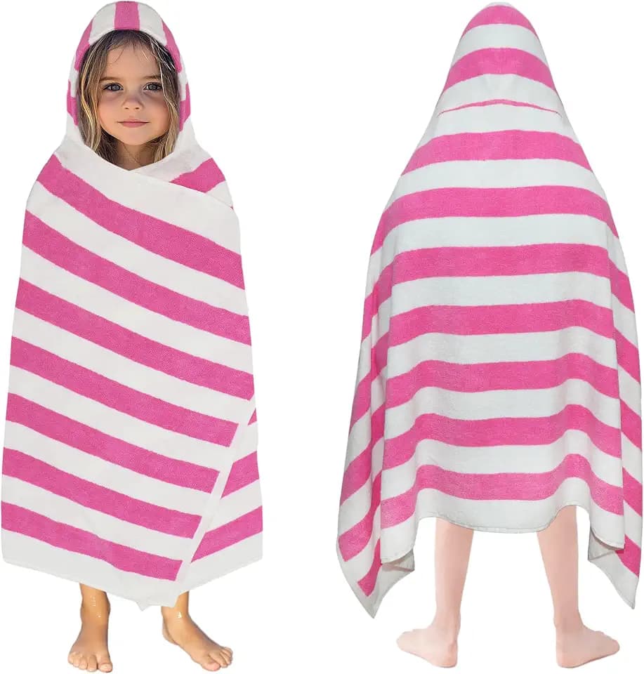 ORIGINAL KIDS Hooded Bath Towel Wrap - 100% Cotton Soft Hooded Kids Towel