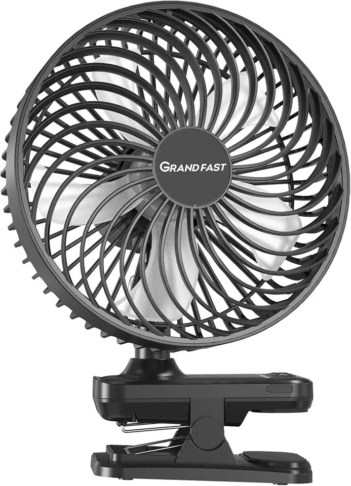 Portable Clip On Fan, Rechargeable Desk Fan Table Fan for Outdoor Travel