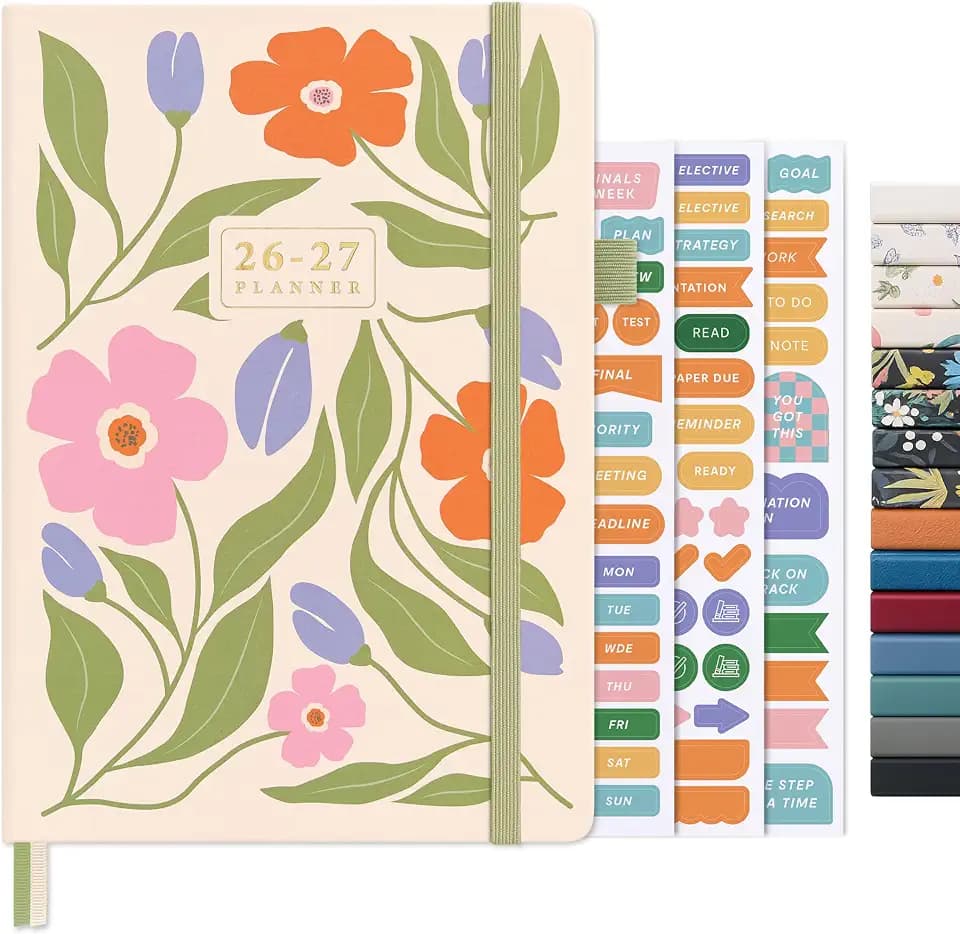 And Per Se Academic Planner 2026-2027 – Weekly & Monthly Planner, July 2026 to June 2027, A5 Hardcover with Inner Pocket – Student & Teacher Organizer, 5.7" x 8"(Botanical Floral)