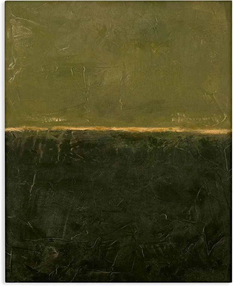 Stupell Industries Green Hued Rustic Abstract, 36 x 48 Inch Canvas Wall Art
