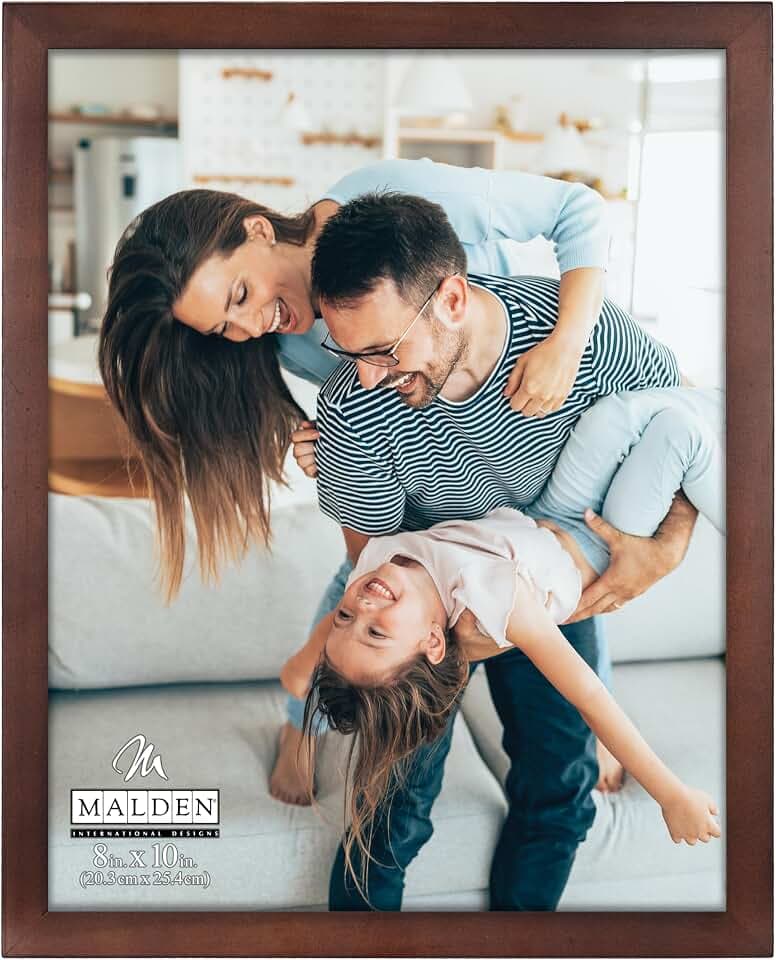 Malden International Designs Dark Walnut Concept Wood Picture Frame, 8x10, Walnut