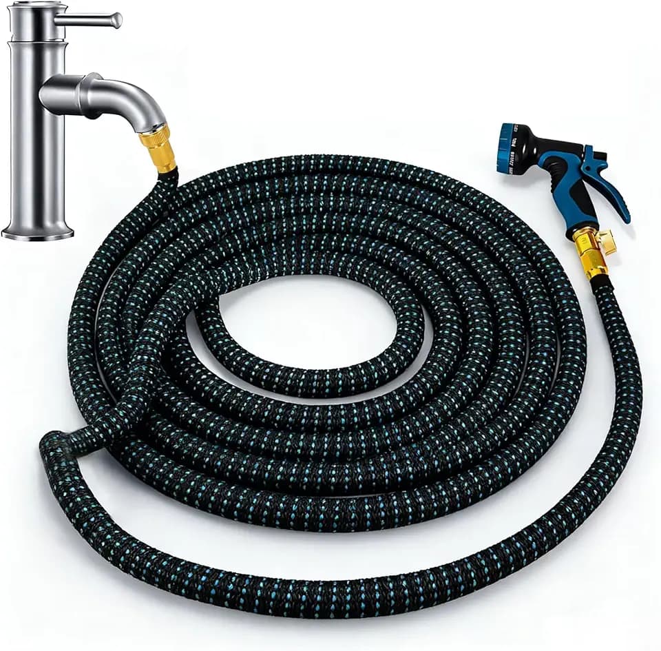 Indoor Sink Hose Attachment Faucet Suitable for Kitchen Bathroom Faucets,Watering Indoor Plants, Washing Pets, Household Cleaning Car Washing Durable Easy-to-Install Multi-Purpose Hose (50FT)