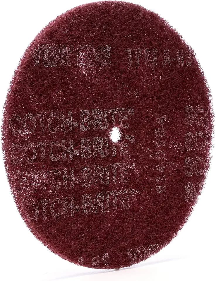 Cubitron Scotch-Brite High Strength Disc - Very Fine Grit Aluminum Oxide - For Deburring and Cleaning Metal - Satin Finishing Disc - Stackable - 8" x 1/2" - 10 per inner, Pack of 20