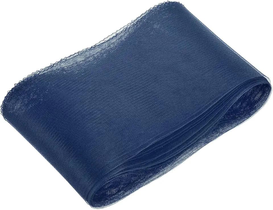 MECCANIXITY 10 Yards Stiff Horsehair Braid 6 Inch Wide for Polyester Boning Sewing Wedding Dress Dance Formal Dress Accessories, Navy Blue