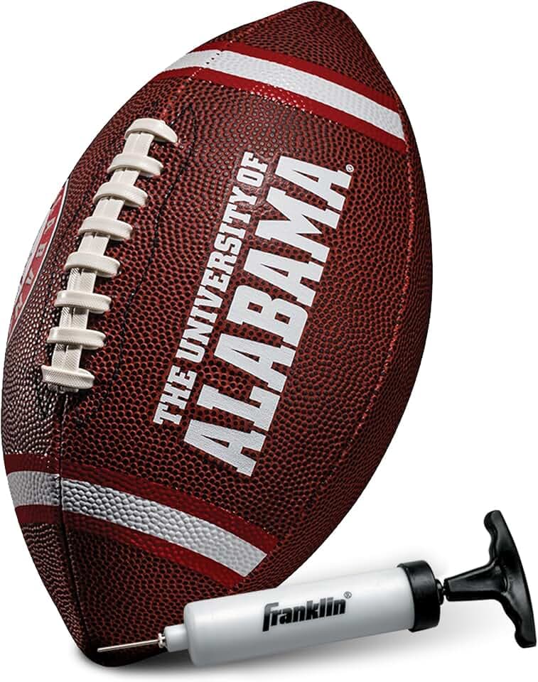 Franklin Sports Kids NCAA Youth Football - Official College Team Football with Team Logos - Junior Size
