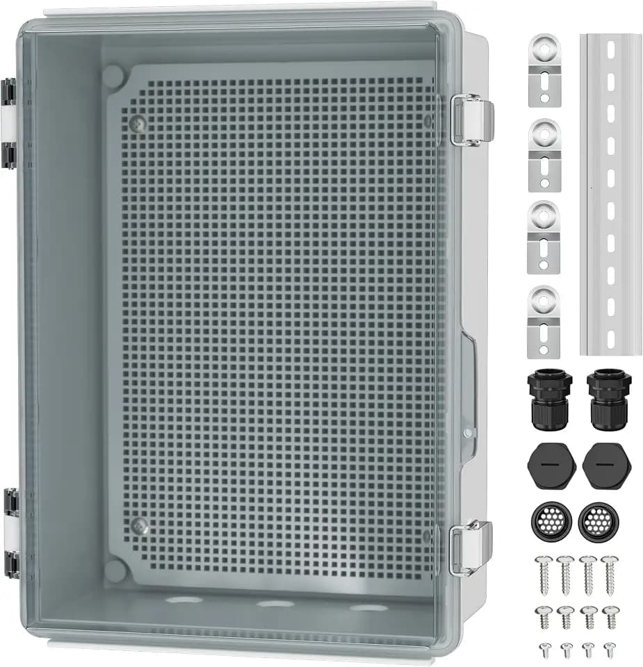 Joinfworld Clear Electrical Enclosure Box 12.8x8.8x4.2 for WiFi Router