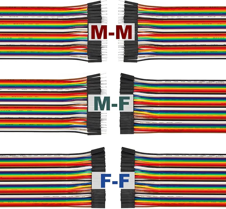 Chanzon 120pcs 30cm Jumper Wire Kit M-M M-F F-F Dupont Multicolor Arduino