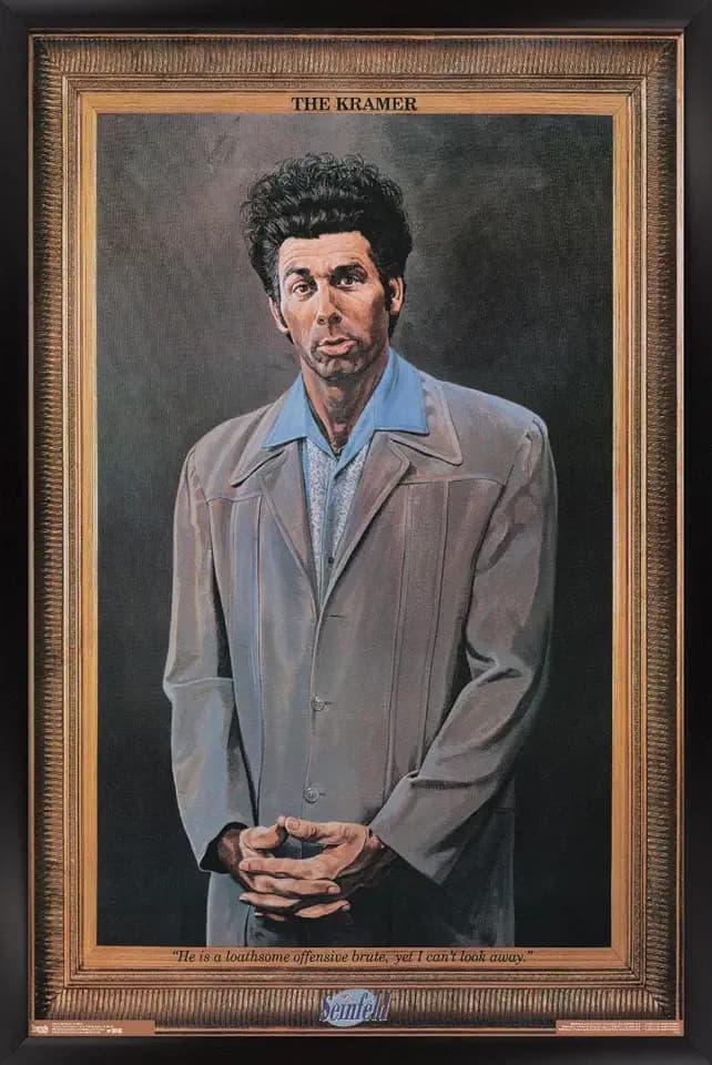 Trends International Seinfeld - Kramer Wall Poster, 14.725" x 22.375", Black Framed Version