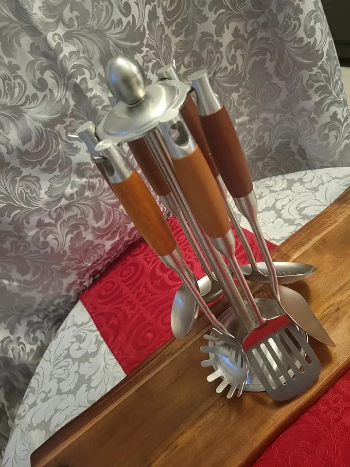 Spatula Stainless Steel Kitchen Utensil Set with Rosewood Handle