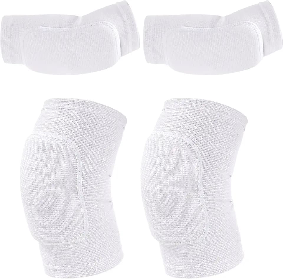 obmwang Volleyball Knee Pads and Volleyball Arm Pads Set for Kids Youth Volleyball Yoga Dance Football Basketball Running, Meduim