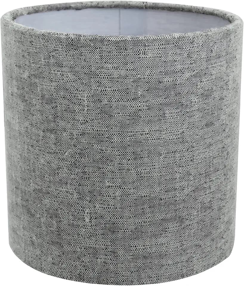 Aspen Creative 31191, Drum Clip-On Chandelier Lamp Shade, Grey, 5" Top x 5" Bottom x 5" Slant Height, Set of 1