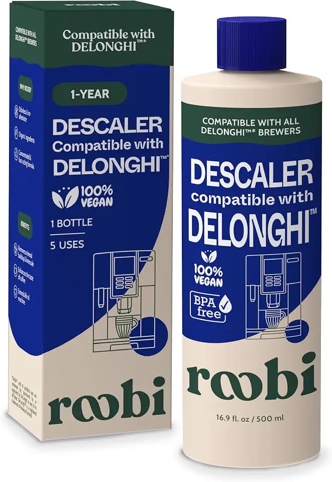 Roobi DeLonghi Compatible Descaling Solution, 500ml Single Bottle