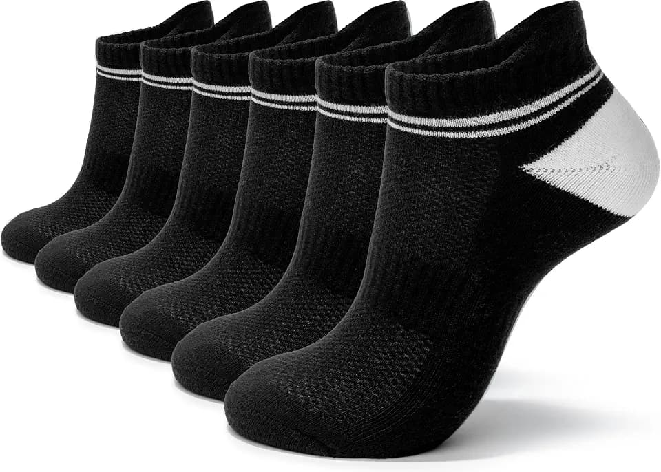 BomKinta Ankle Sock for Womens Cushioned Running Socks 6 Pairs