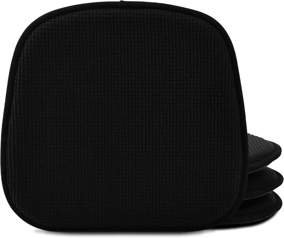 Shinnwa Dining Chair Cushions 4 Pack, Non Slip Indoor Chair Pads, U-Shaped Kitchen Seat Cushions, Set of 4, 15 x 16 Inches, Black