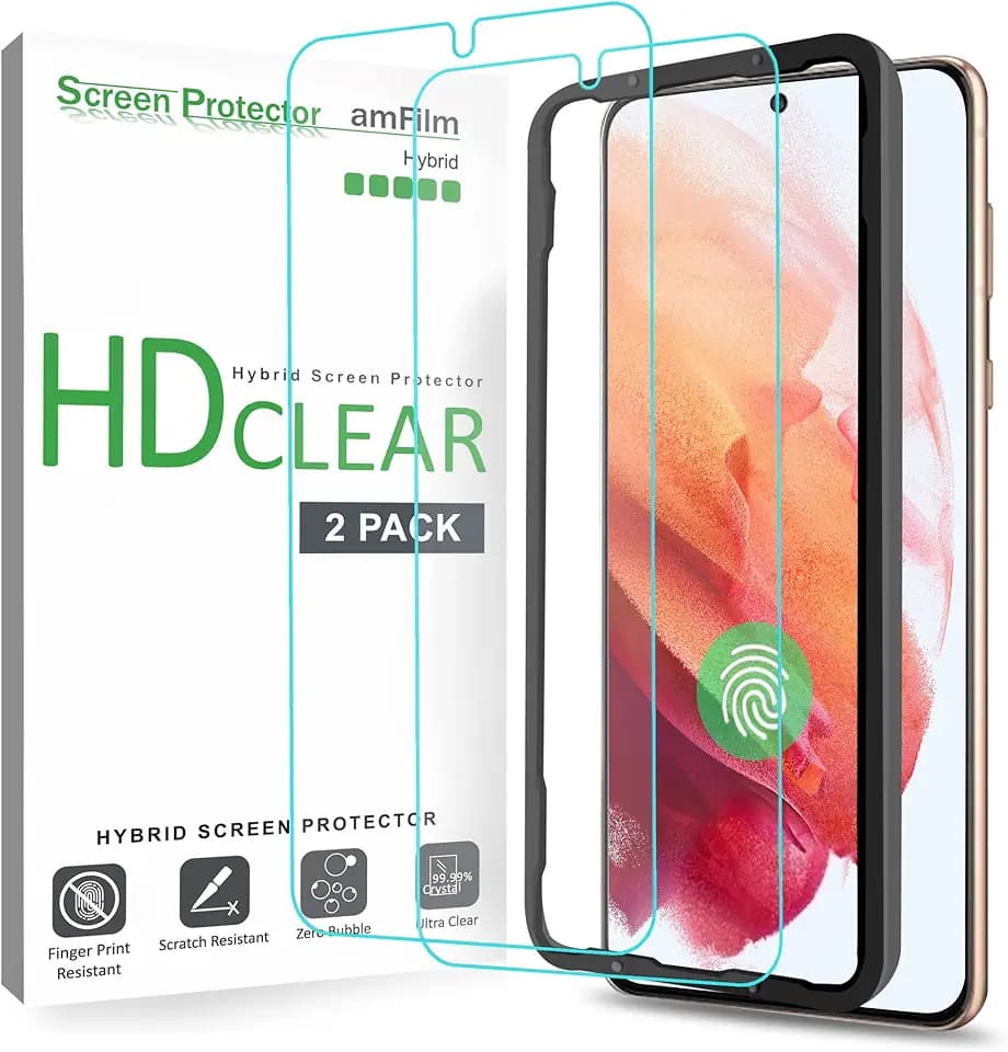 amFilm 2 Stück Schutzfolie Kompatibel mit Samsung Galaxy S21 (6.2 Zoll)