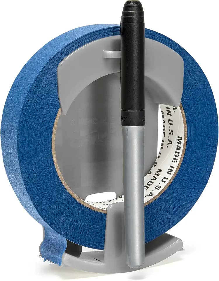Kitchen Stickin’® Tape Dispenser, Wall-Mounted Tape and Label System, Easy One-Handed Operation, Affordable Labeling for Kitchens, Garages, Offices, Restaurants, Meal Prep, and Home Organization