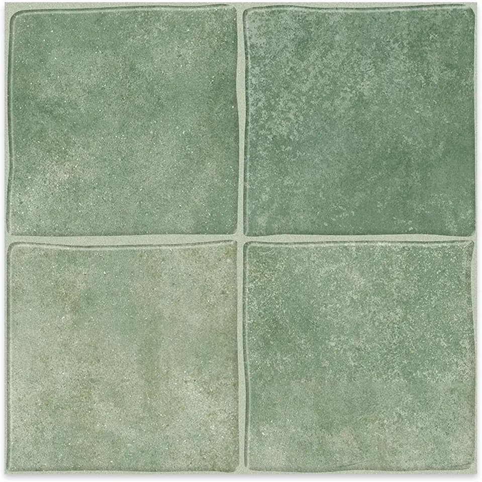10 Sheets Thicker Design Peel and Stick Backsplash, 3D Self Adhesive Peel and Stick Wall Tile Backsplash for Kitchen, Bathroom, 12"x12", Light Green