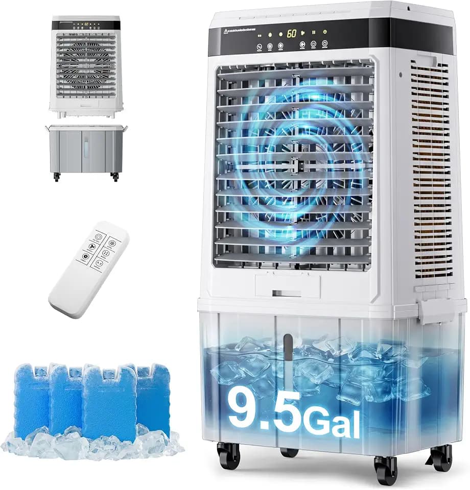 Uthfy Swamp Cooler 2800 CFM Portable Evaporative Air Cooler