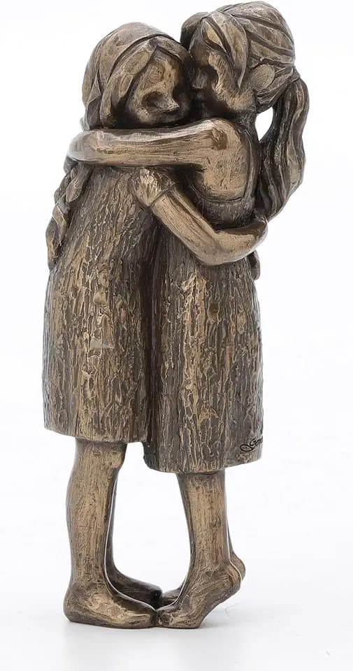 JFSM INC. Friendship Forever Girls Hugging Figurine - Perfect for Sisters & Best Friends!