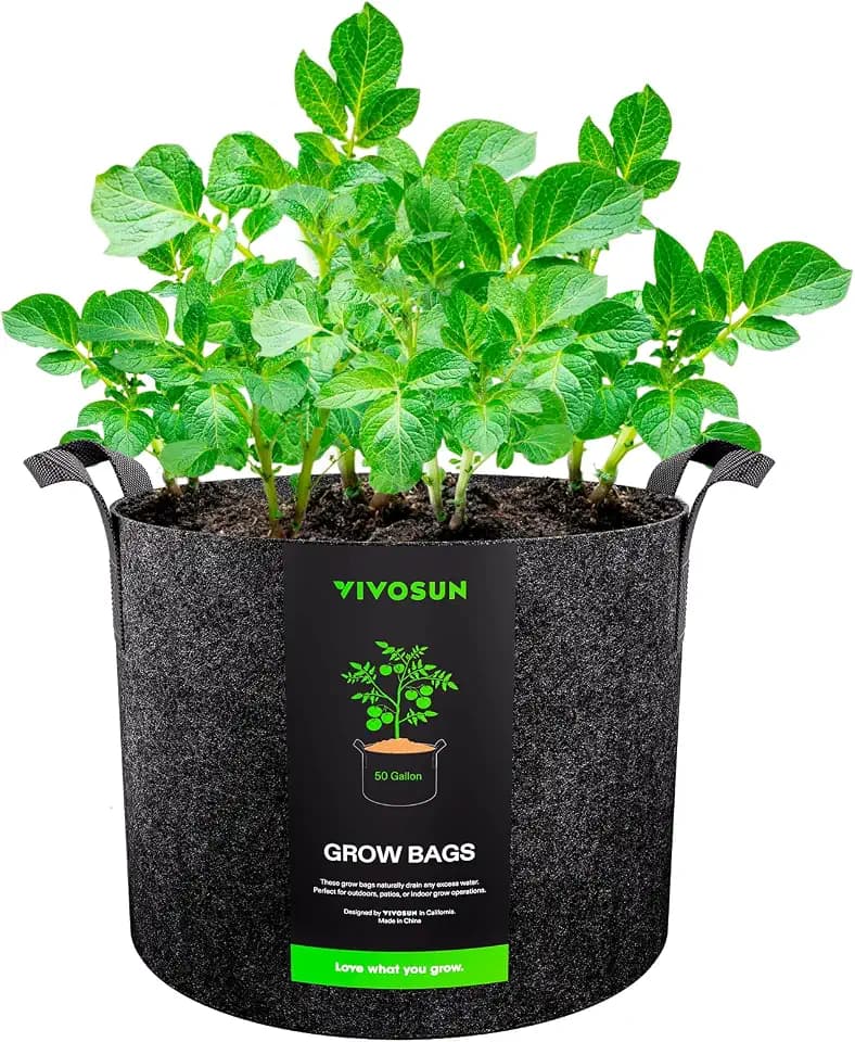 VIVOSUN 50 Gallon Plant Grow Bag Fabric Pot with Reinforced Handles