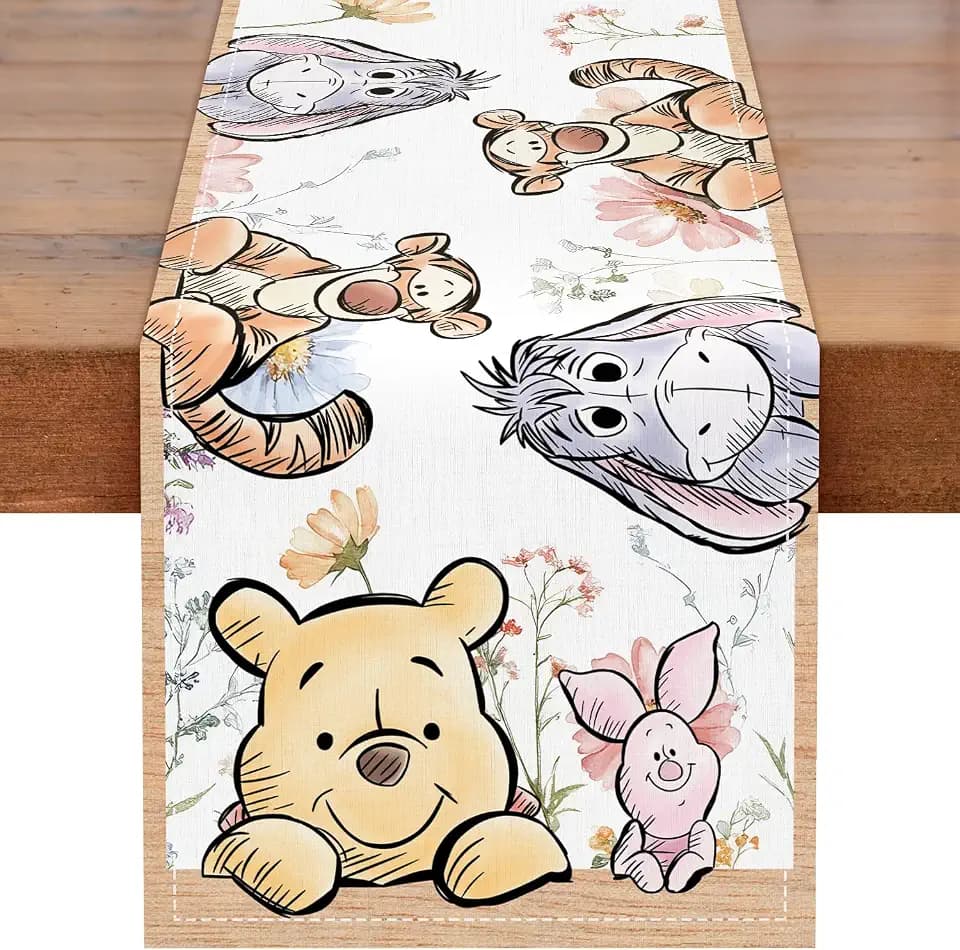 Winnie Baby Shower Decorations, The Pooh Birthday Party Decor, Winnie Tablecloth,Tablecloth Oh Baby Gender Reveal Birthday Party Supplies for Kids Boys Girls, Neutral Gender Reveal Decor