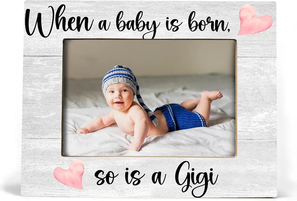 First Time Grandma Gifts, New Grandmother Gifts First Time 2026, Baby Picture Frame, When a Baby is Born So is a Gigi, Photo Frame 8x10