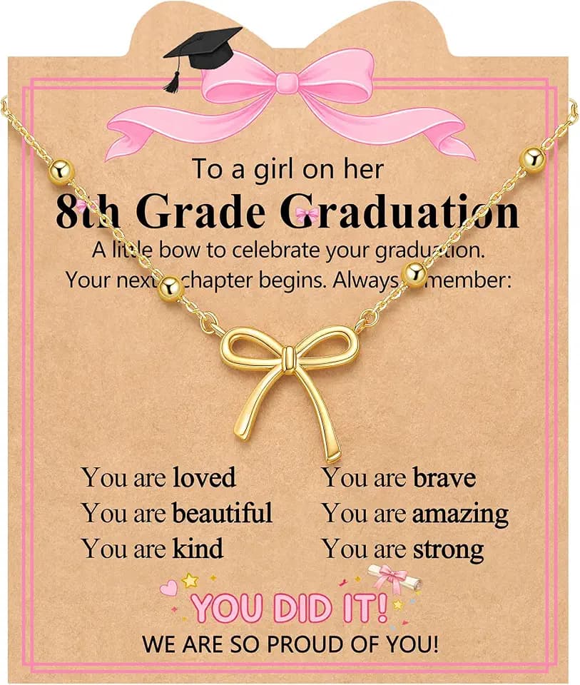 UNGENT THEM 8th Grade Graduation Decorations Gifts for Girls Middle School