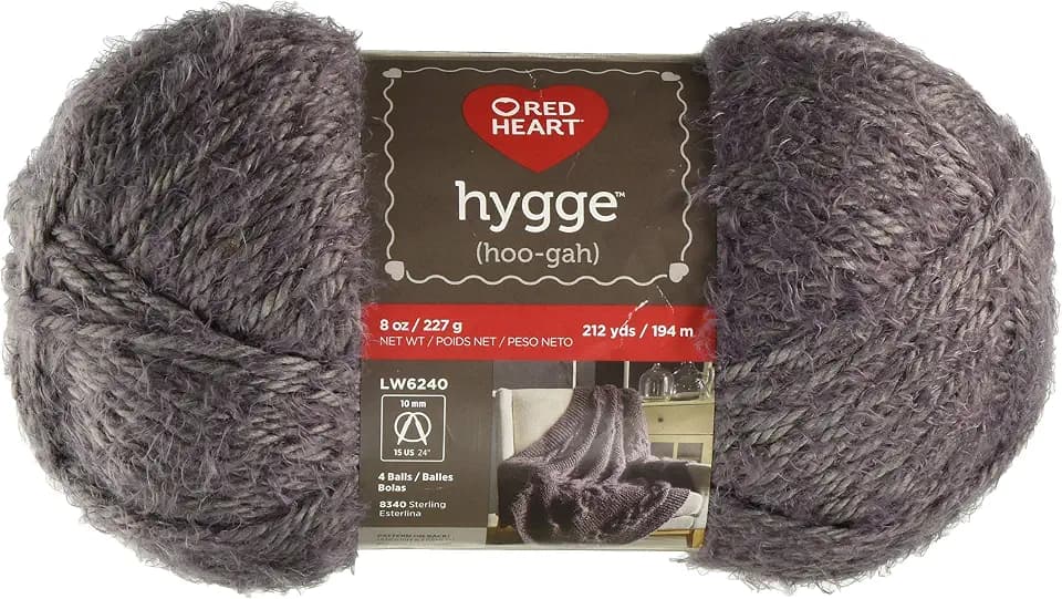 RED HEART Hygge yarn, 8oz, Sterling 8 Fl Oz