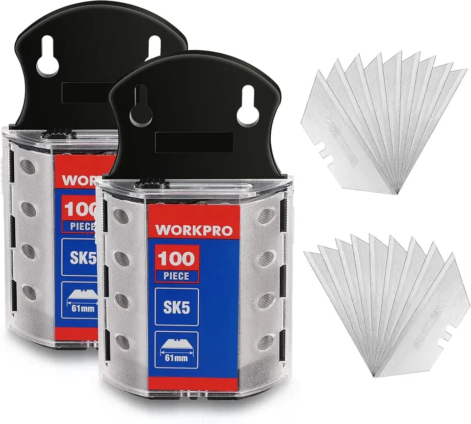WORKPRO 200-Pack Utility Knife Blades with Dispenser