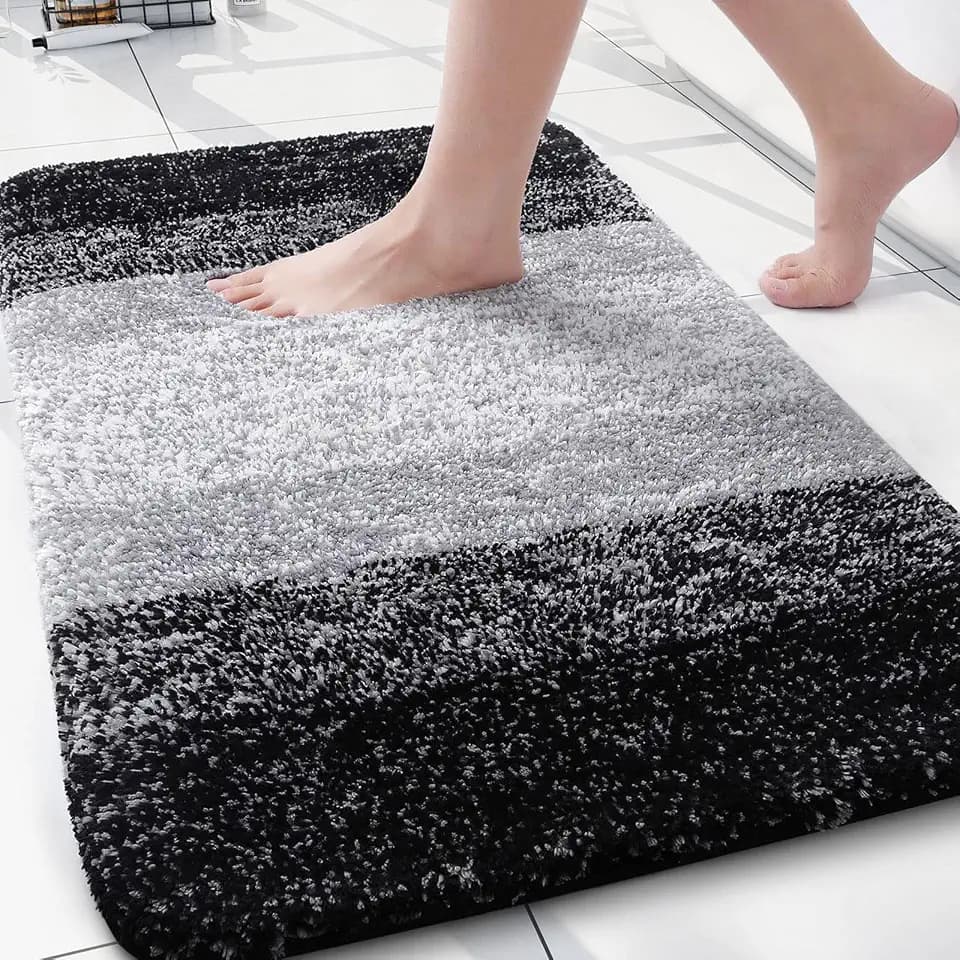 Arotive Microfiber Bathroom Rugs, Shaggy Soft Absorbent Bath Rug, 30x20