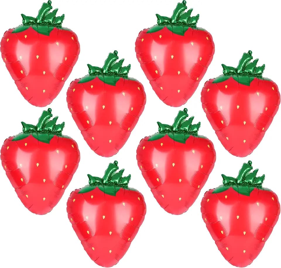 Kriyokiaa Strawberry Foil Balloon Set, 8 PCS 28 Inch Party Decor
