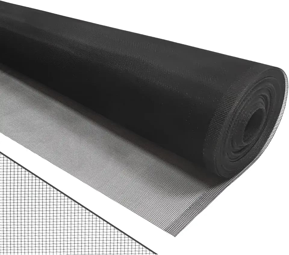 Black Aluminum Window Screen Mesh Roll 48 in x 100 ft, 18x16 Mesh